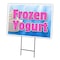 Signmission Frozen Yogurt Yard Sign & Stake outdoor plastic coroplast window, C-2436 Frozen Yogurt C-2436 Frozen Yogurt - alternate 1